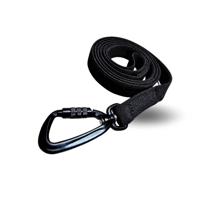 Trailla Elástica 1.60mts x2cm para Canicross con Mosquetón de Aluminio