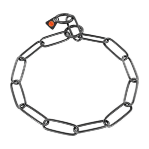 Collar de Eslabones Herm Sprenger 57 cm – Fur Saver Acero Inoxidable Negro