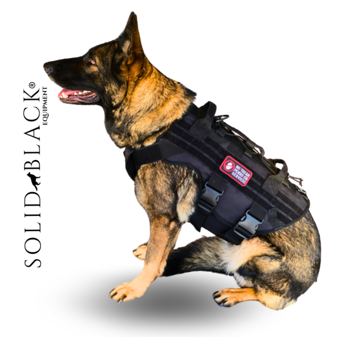Arnés Táctico para Perros de Intervención Talla L/XL – Solid Black