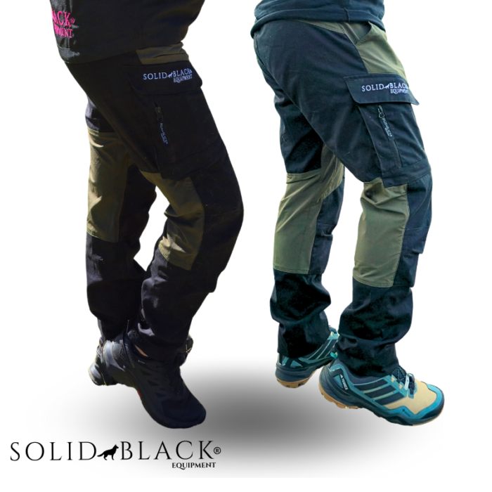Pantalón de Entrenamiento Solid Black Olive Green Hombre y Mujer